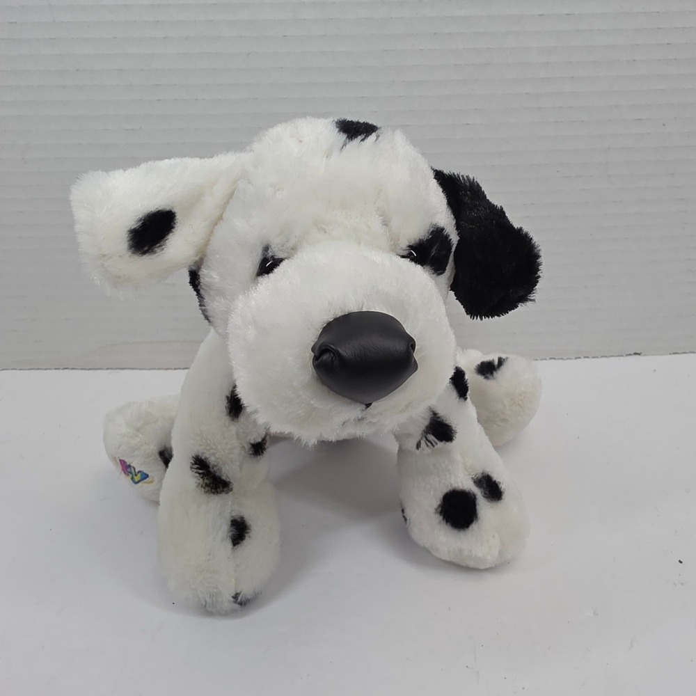 Ganz Webkinz Dalmatian Plush Dog Black White Spotted Stuffed Animal HM123